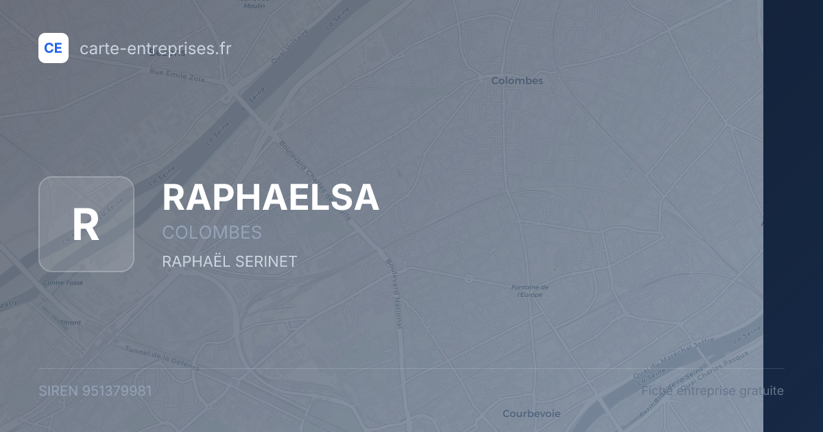 RAPHAELSA — 951379981 — fiche entreprise
