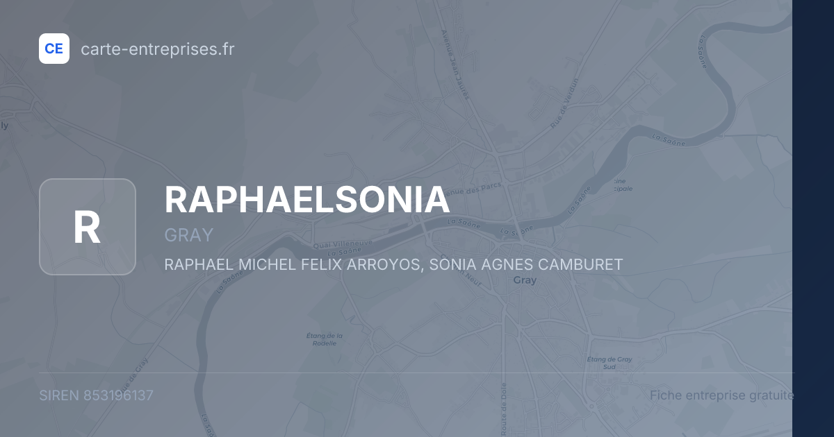 RAPHAELSONIA — 853196137 — fiche entreprise