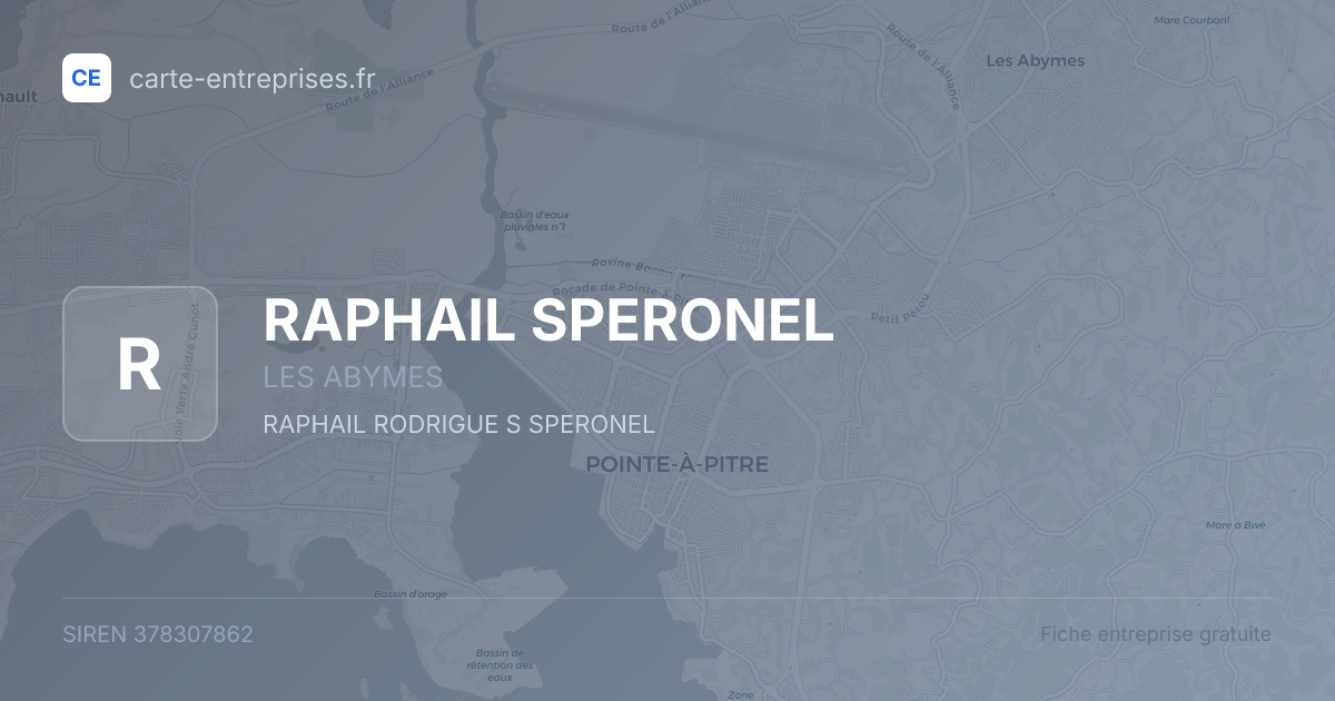 RAPHAIL SPERONEL — 378307862 — fiche entreprise