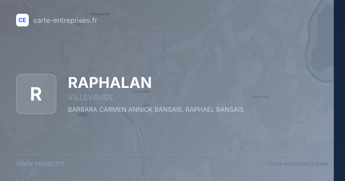 RAPHALAN — 910892371 — fiche entreprise