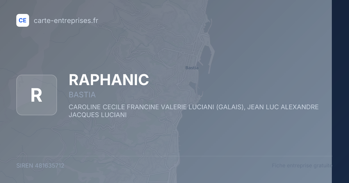 RAPHANIC — 481635712 — fiche entreprise