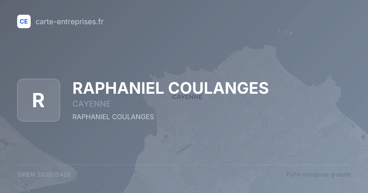 RAPHANIEL COULANGES — 383905486 — fiche entreprise