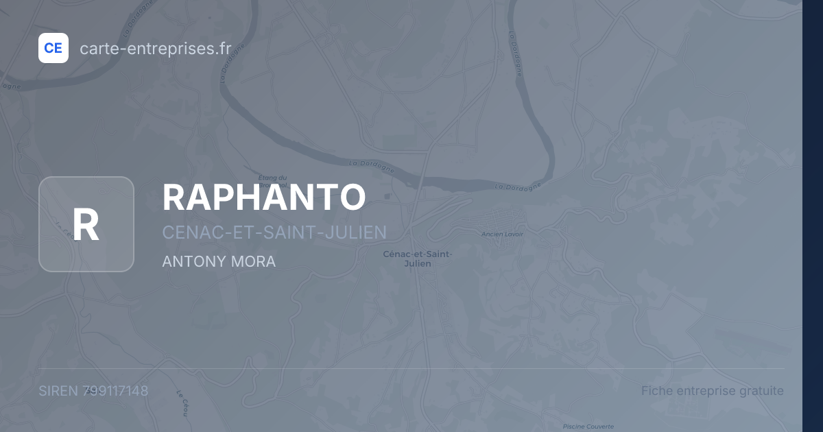RAPHANTO — 799117148 — fiche entreprise