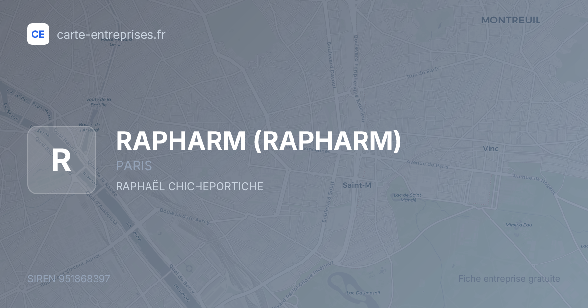 RAPHARM — 951868397 — fiche entreprise