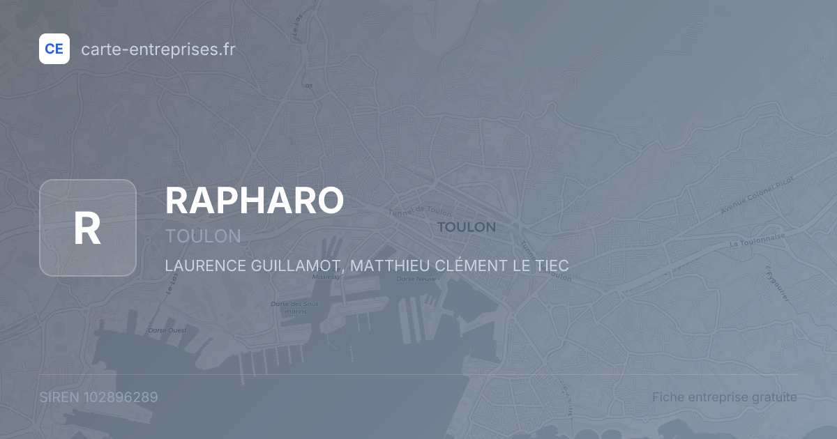 RAPHARO — 102896289 — fiche entreprise