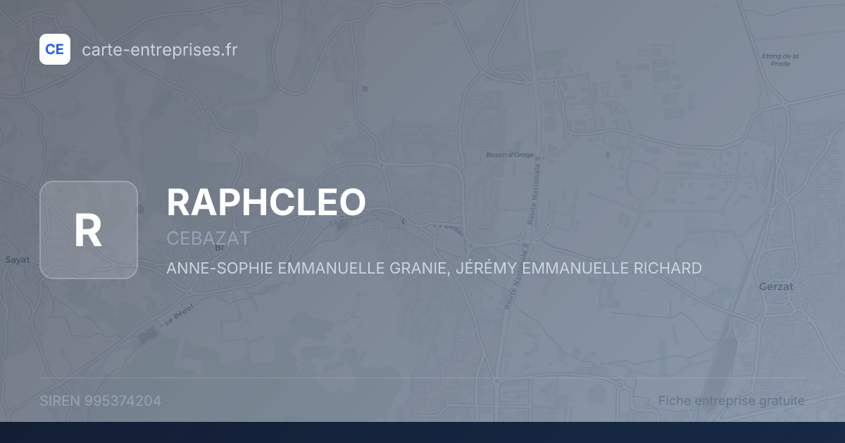RAPHCLEO — 995374204 — fiche entreprise