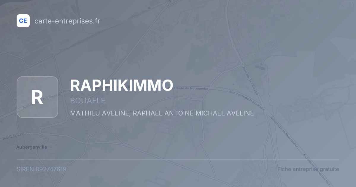 RAPHIKIMMO — 892747619 — fiche entreprise