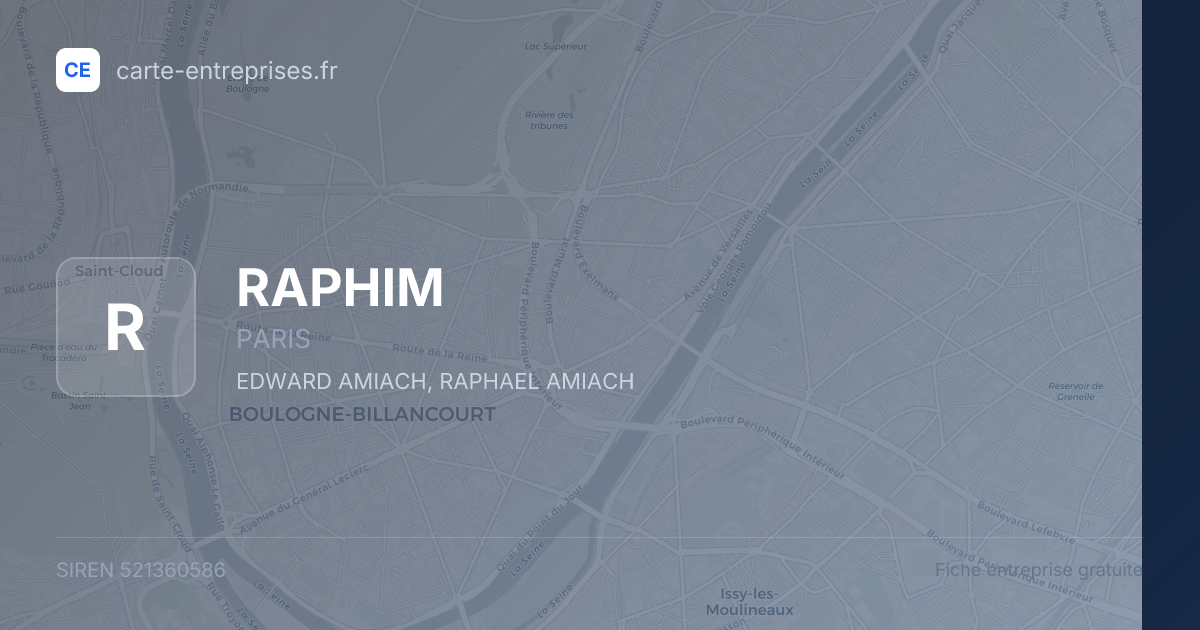 RAPHIM — 521360586 — fiche entreprise