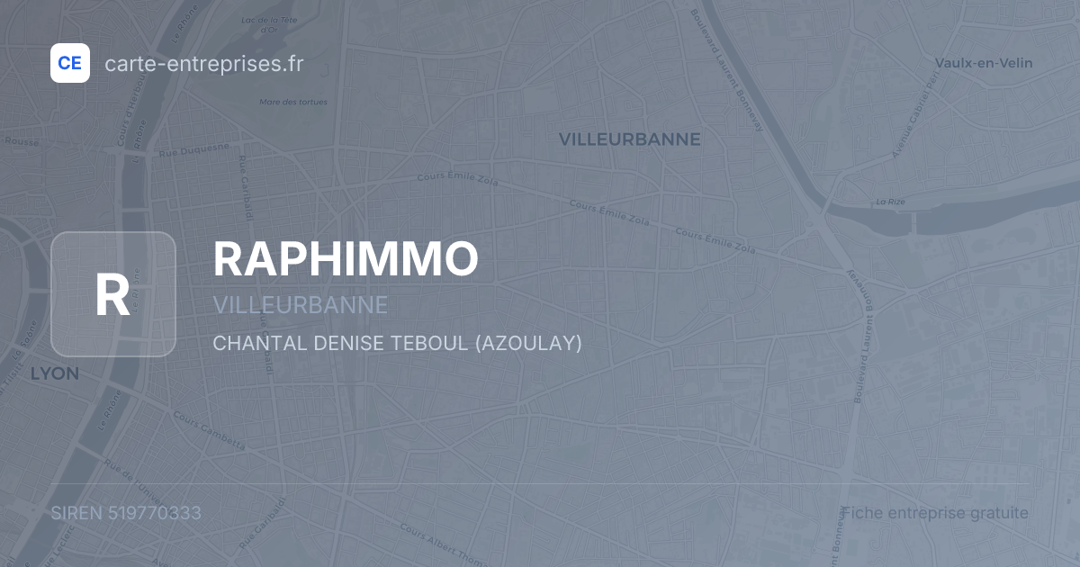 RAPHIMMO — 519770333 — fiche entreprise