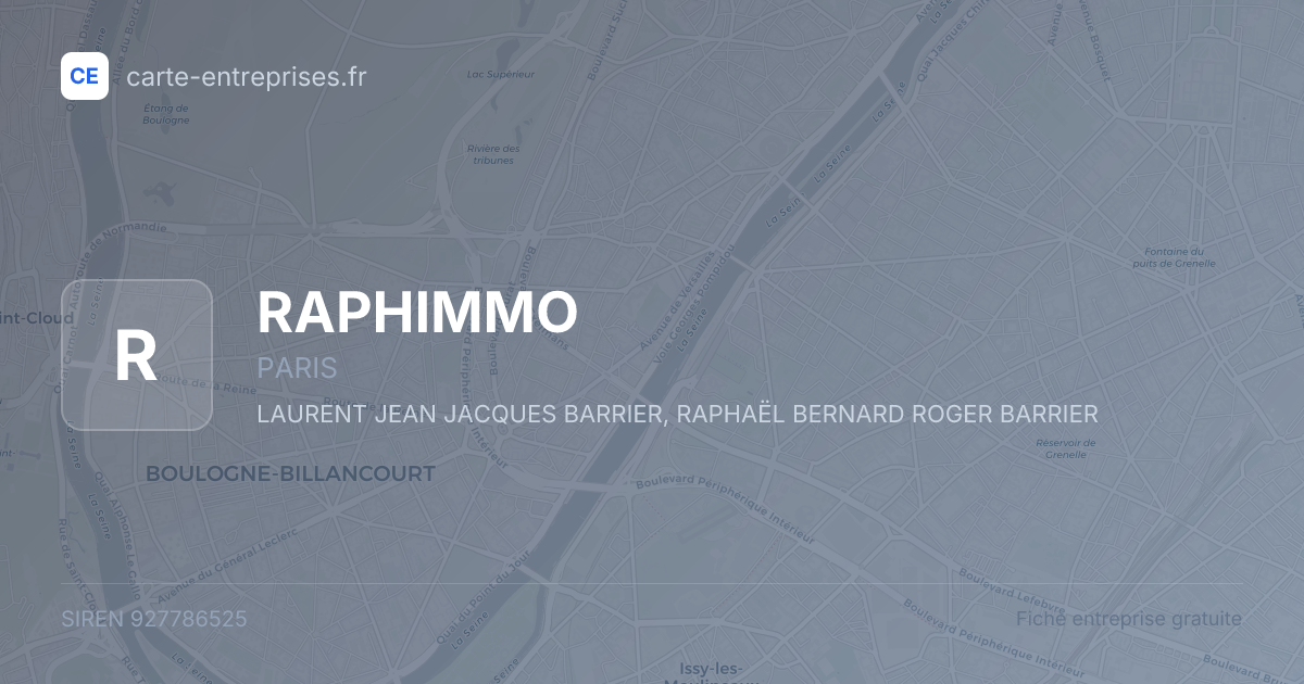 RAPHIMMO — 927786525 — fiche entreprise