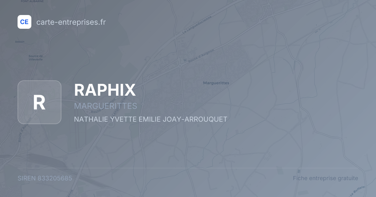 RAPHIX — 833205685 — fiche entreprise