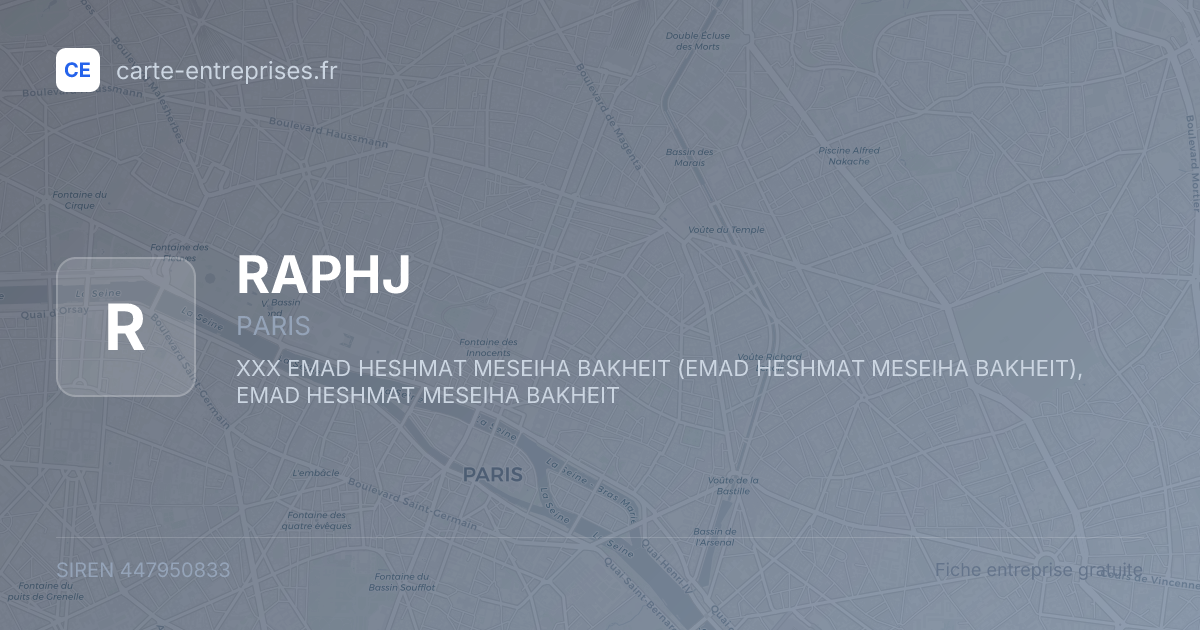 RAPHJ — 447950833 — fiche entreprise