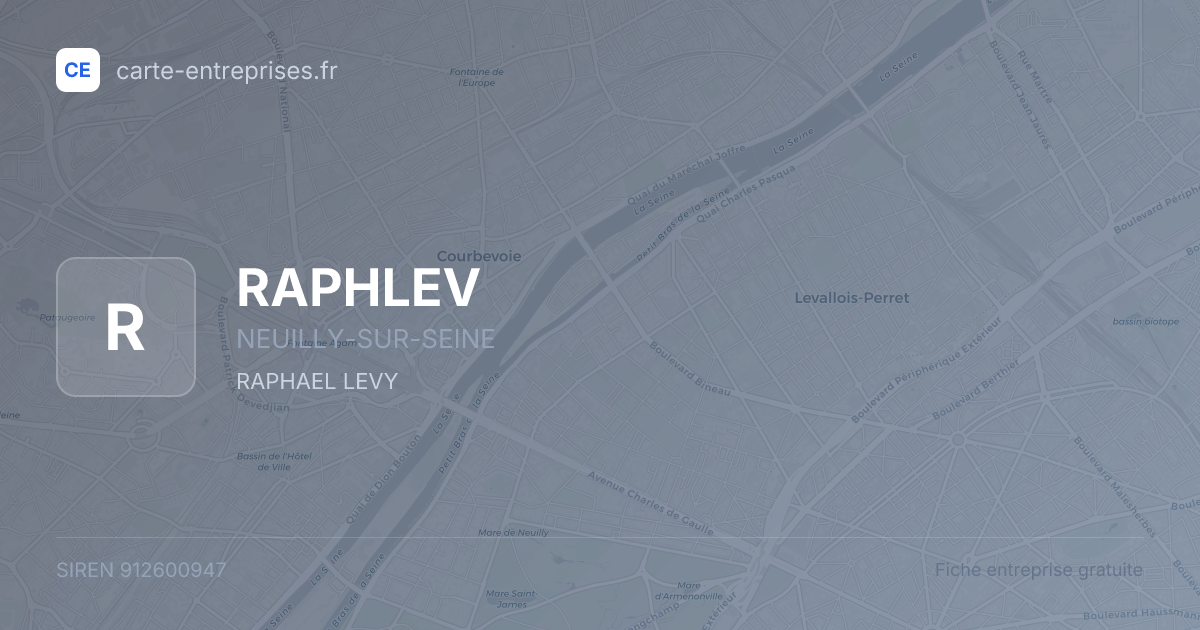 RAPHLEV — 912600947 — fiche entreprise
