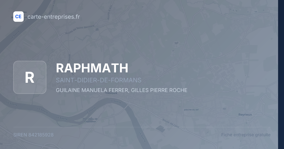 RAPHMATH — 842185928 — fiche entreprise