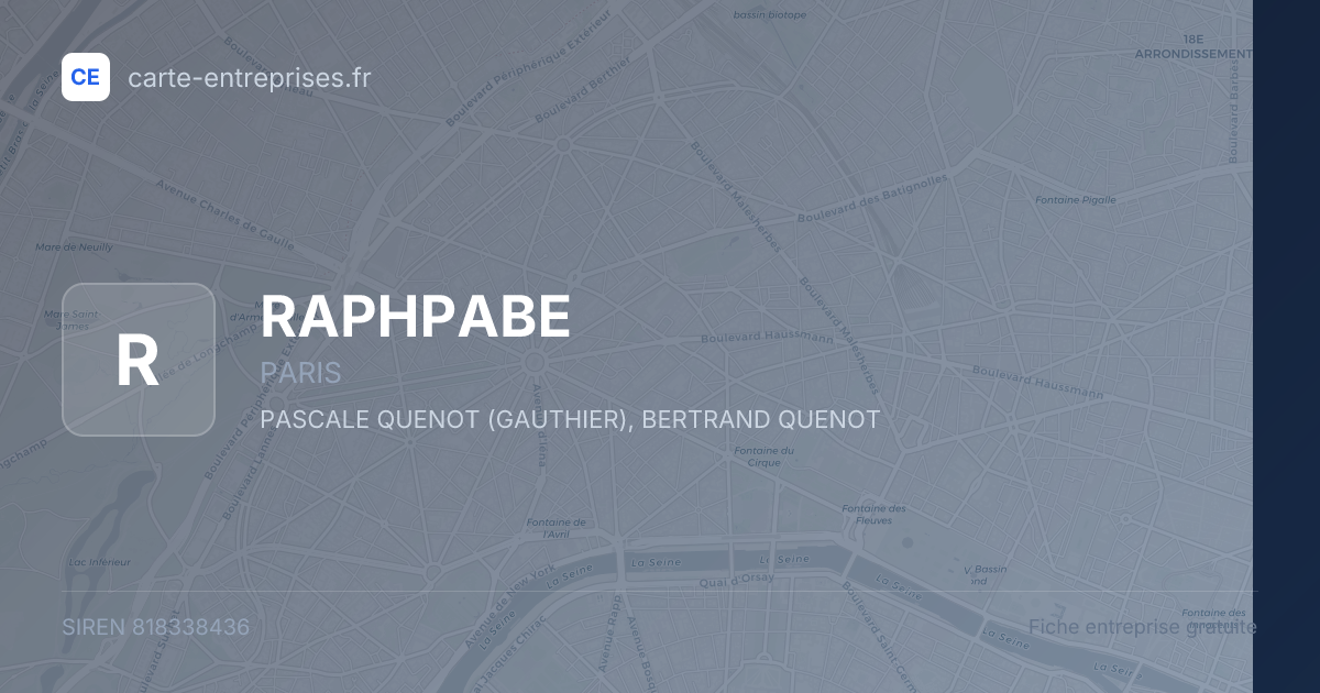 RAPHPABE — 818338436 — fiche entreprise