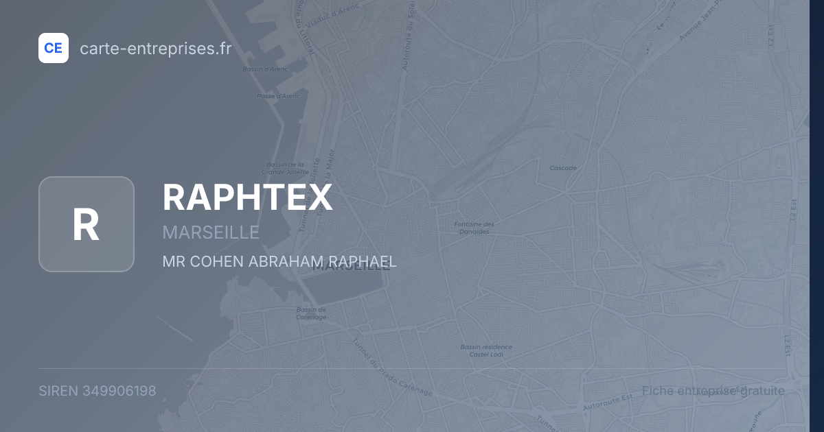RAPHTEX — 349906198 — fiche entreprise