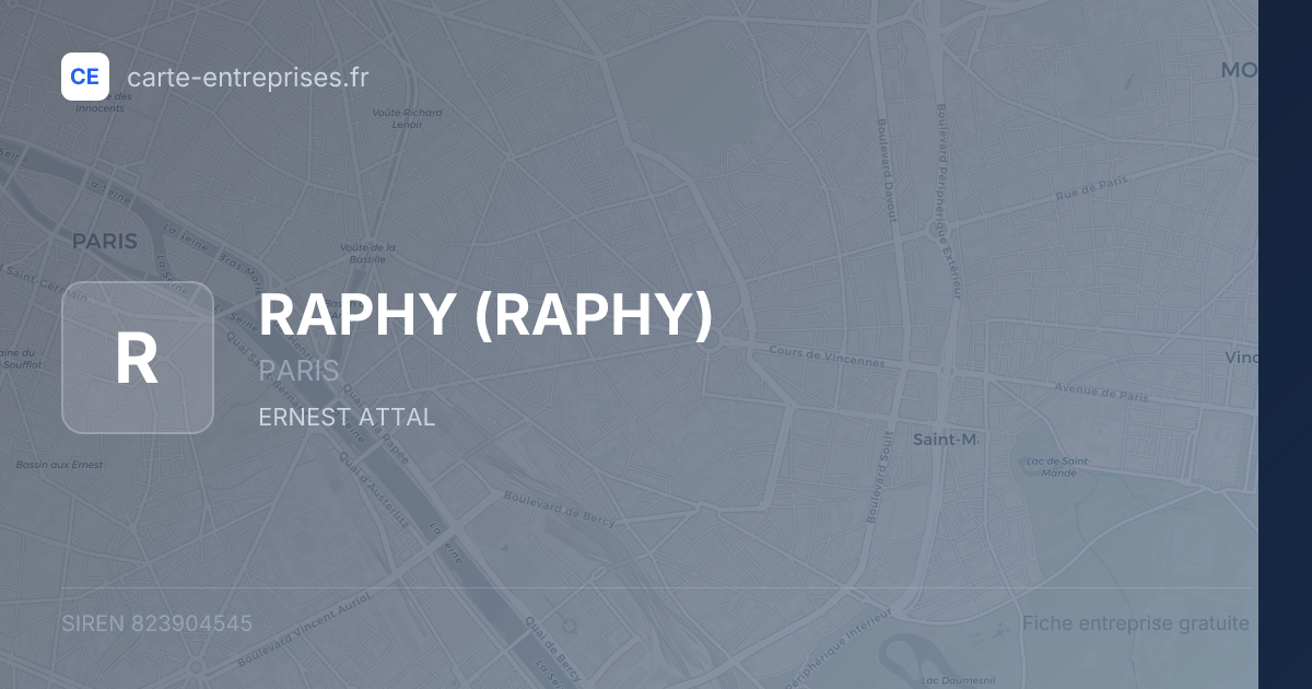 RAPHY — 823904545 — fiche entreprise