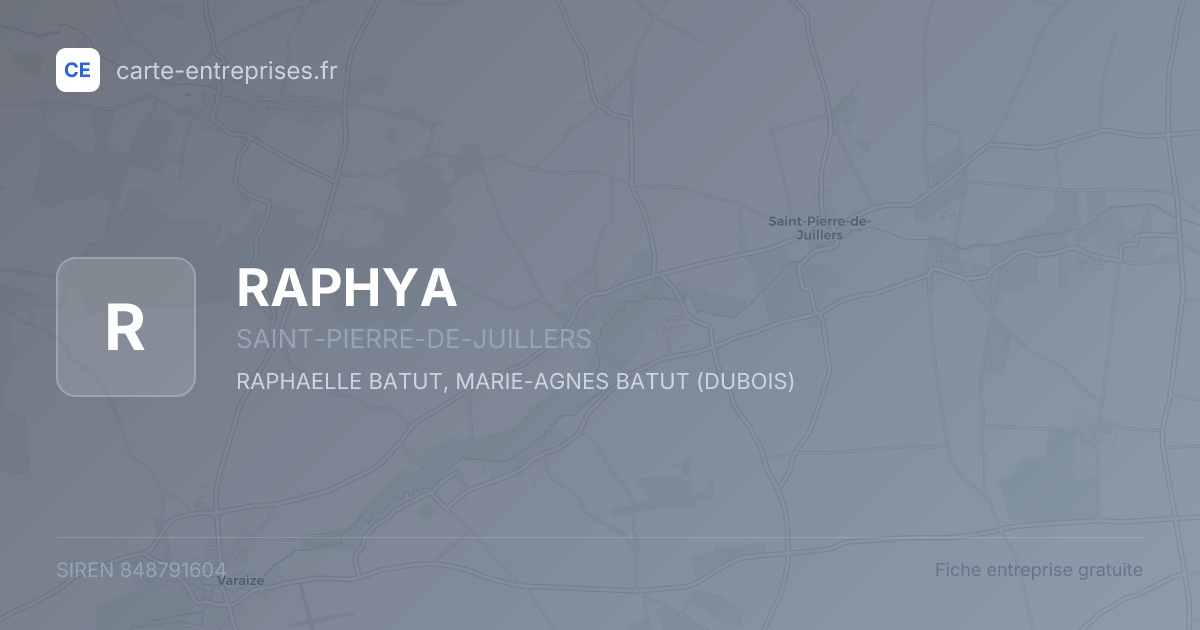RAPHYA — 848791604 — fiche entreprise