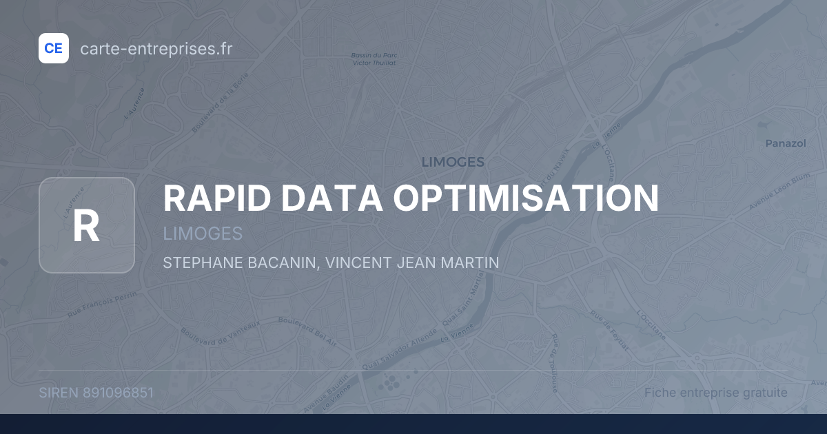 RAPID DATA OPTIMISATION — 891096851 — fiche entreprise