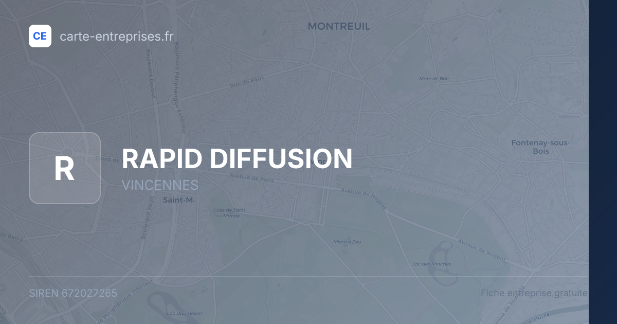 RAPID DIFFUSION — 672027265 — fiche entreprise