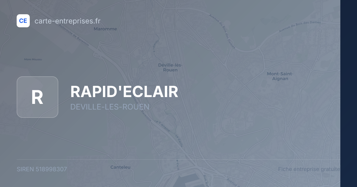 RAPID'ECLAIR — 518998307 — fiche entreprise
