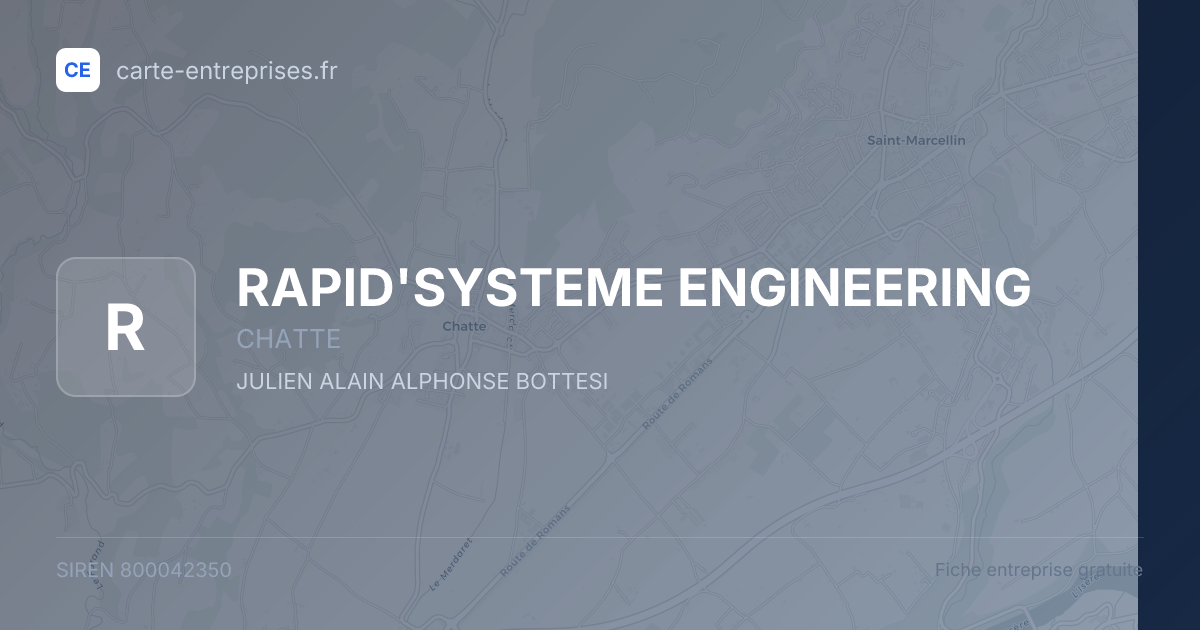 RAPID'SYSTEME ENGINEERING — 800042350 — fiche entreprise