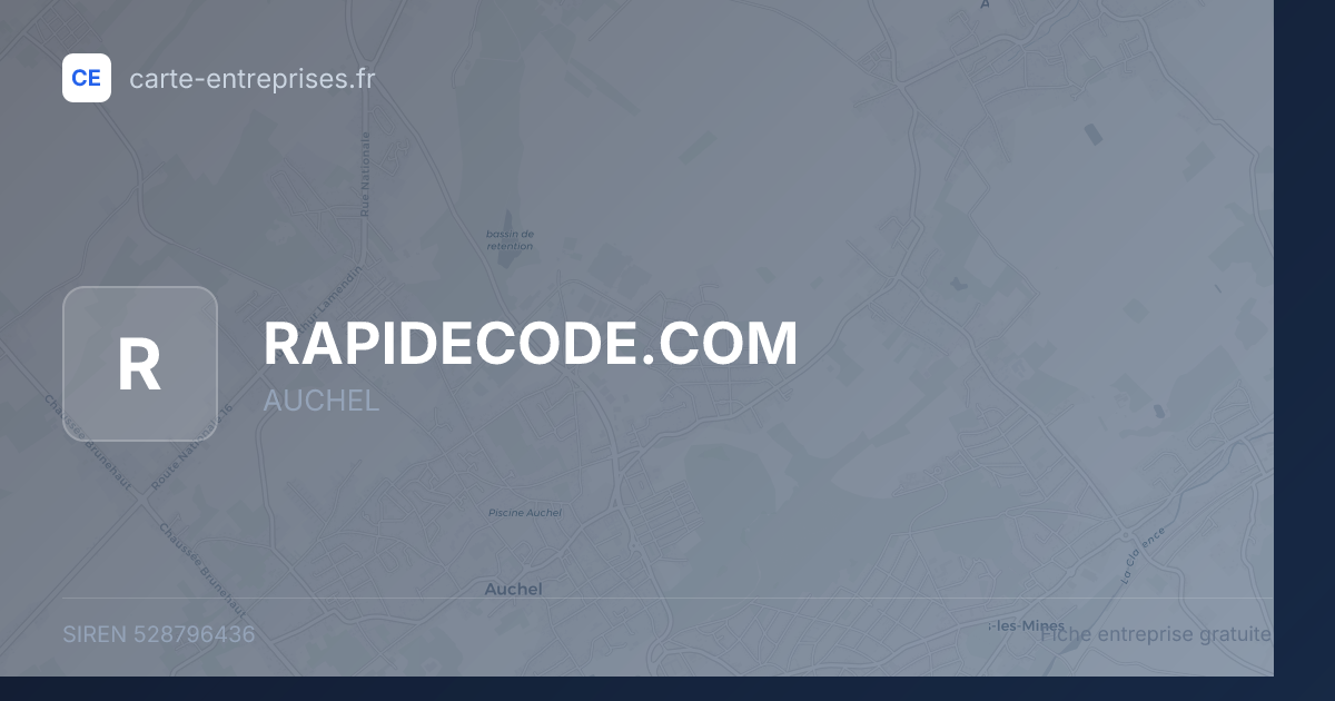 RAPIDECODE.COM — 528796436 — fiche entreprise
