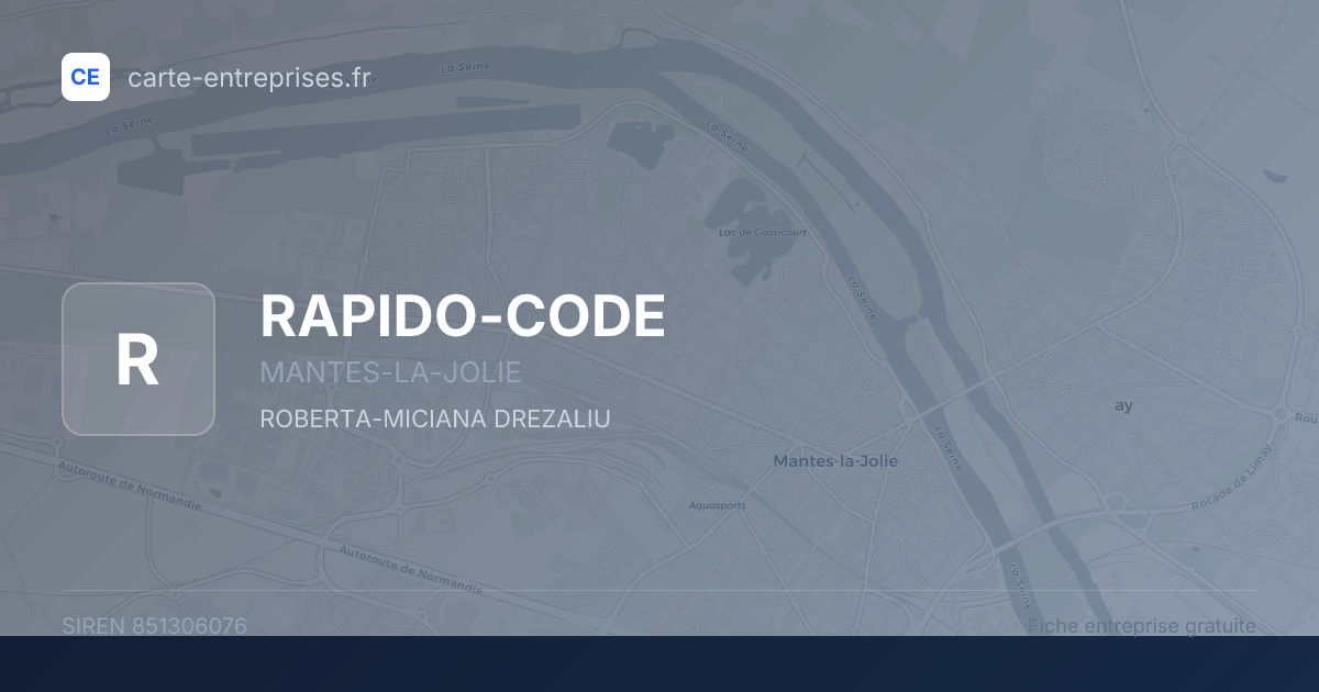 RAPIDO-CODE — 851306076 — fiche entreprise