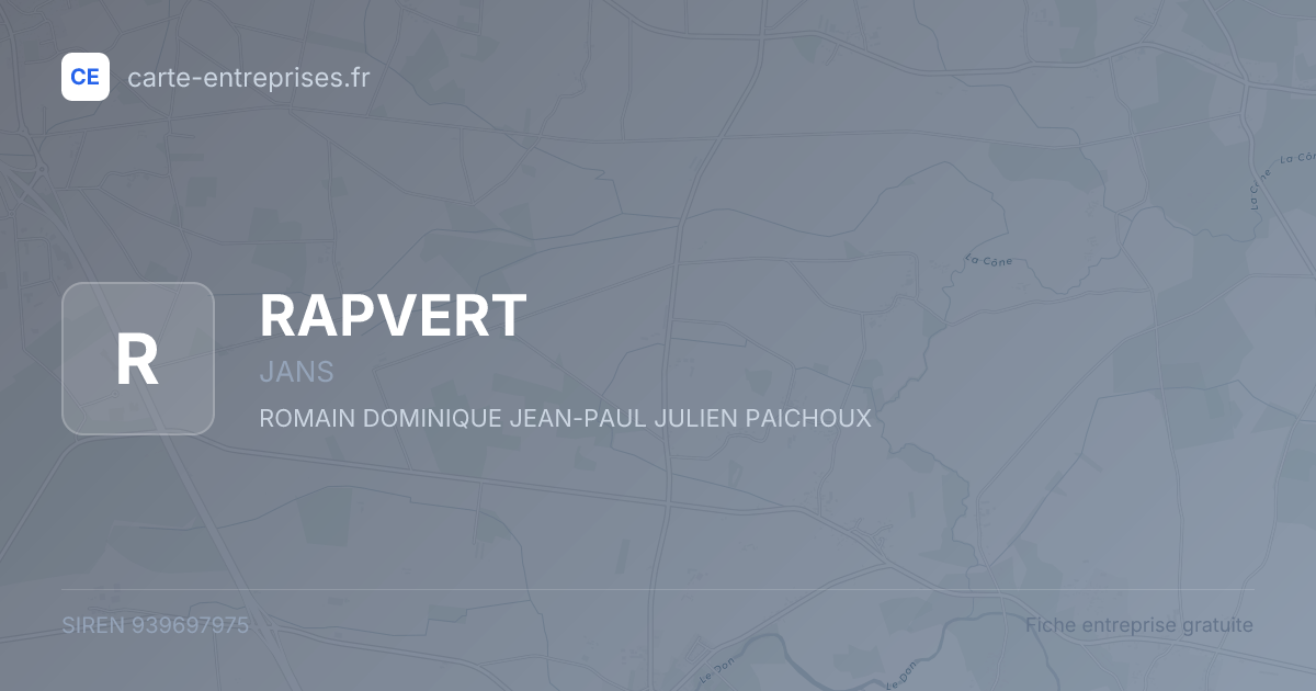 RAPVERT — 939697975 — fiche entreprise