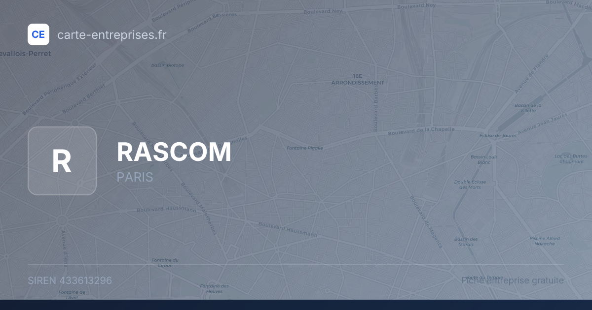 RASCOM — 433613296 — fiche entreprise