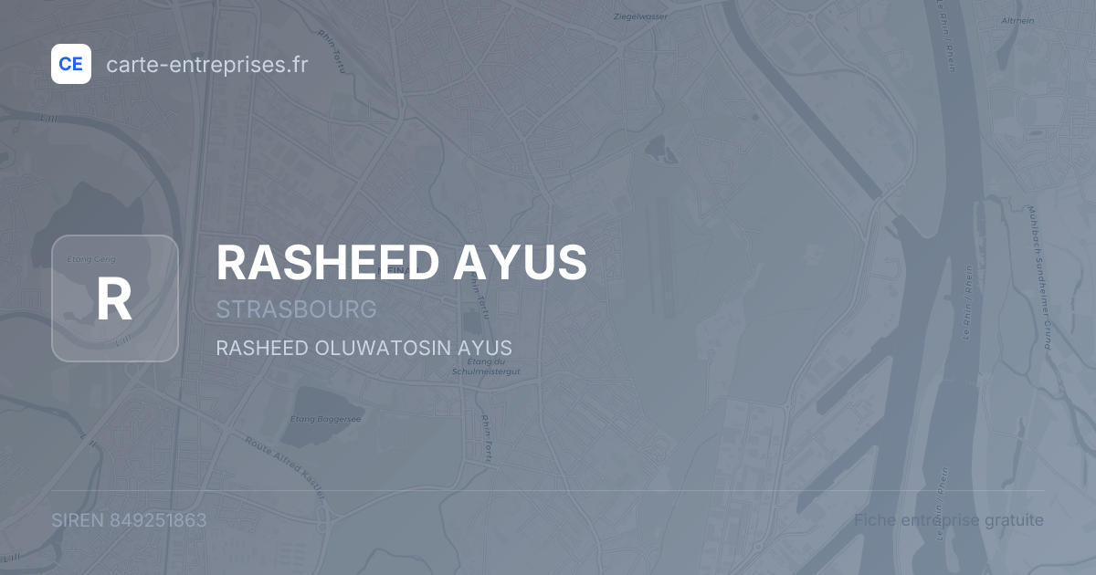 RASHEED AYUS — 849251863 — fiche entreprise