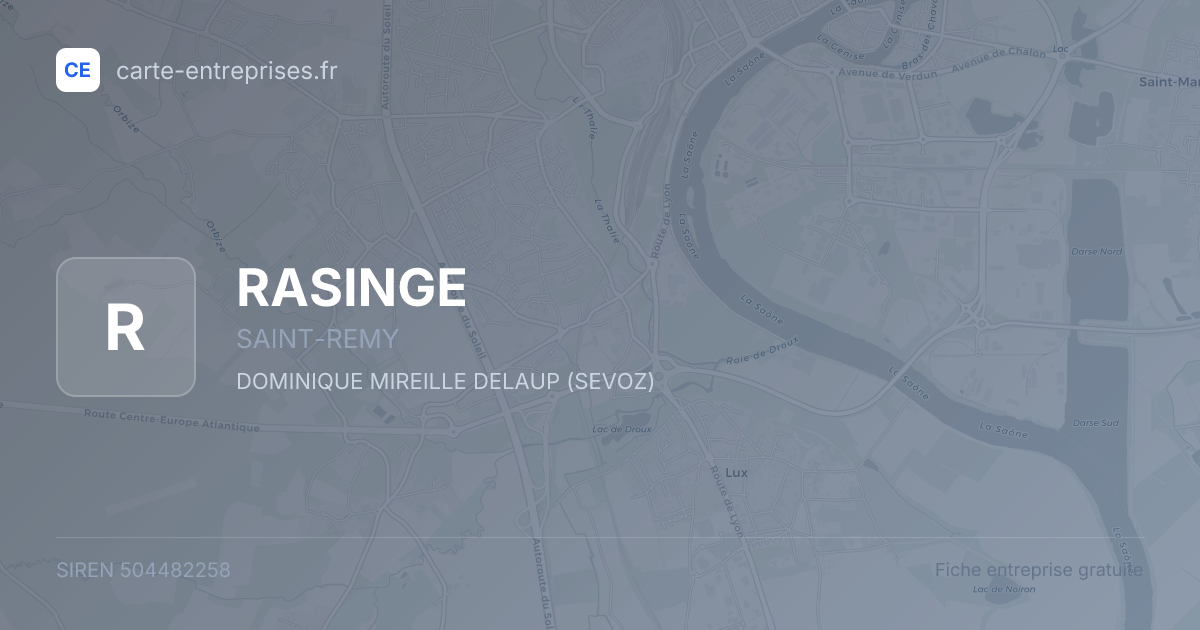 RASINGE — 504482258 — fiche entreprise