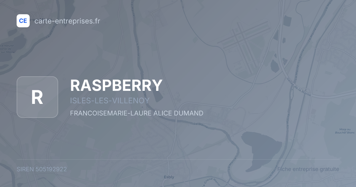 RASPBERRY — 505192922 — fiche entreprise
