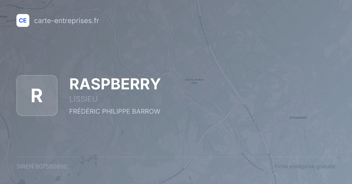 RASPBERRY — 907560890 — fiche entreprise