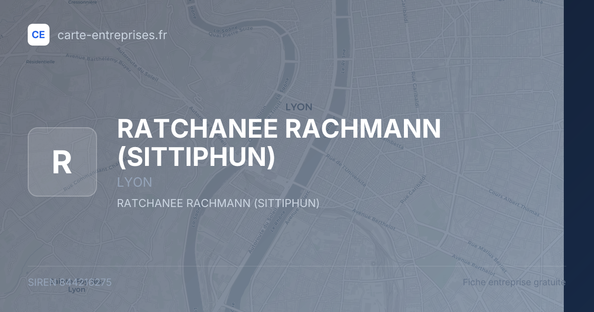 RATCHANEE RACHMANN (SITTIPHUN) — 844216275 — fiche entreprise