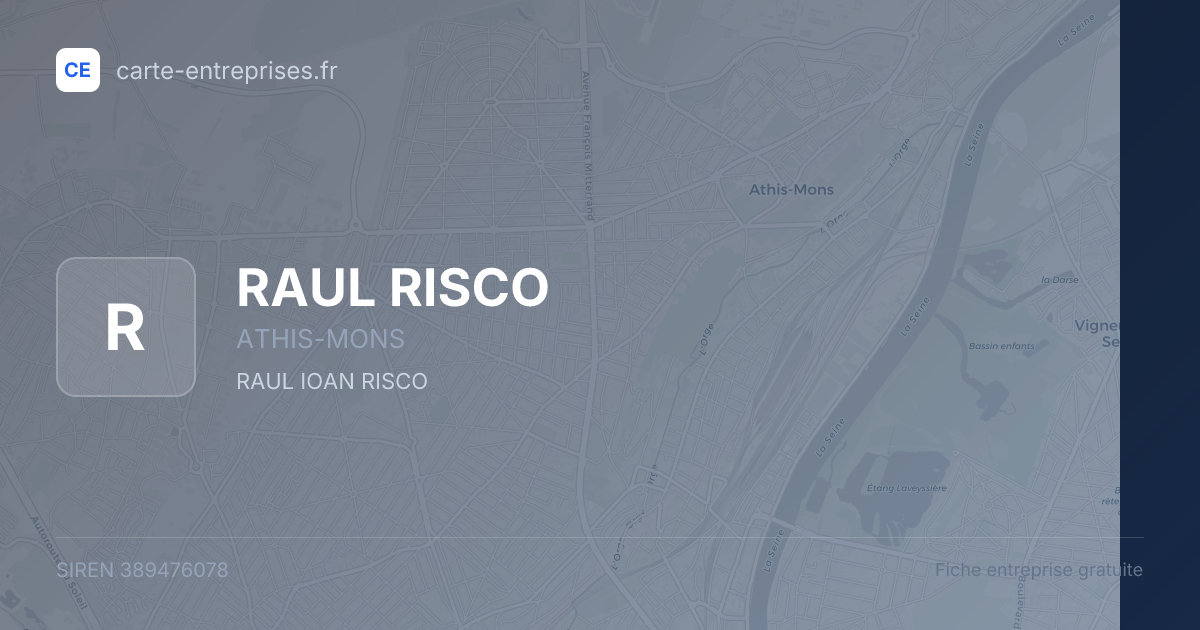 RAUL RISCO — 389476078 — fiche entreprise