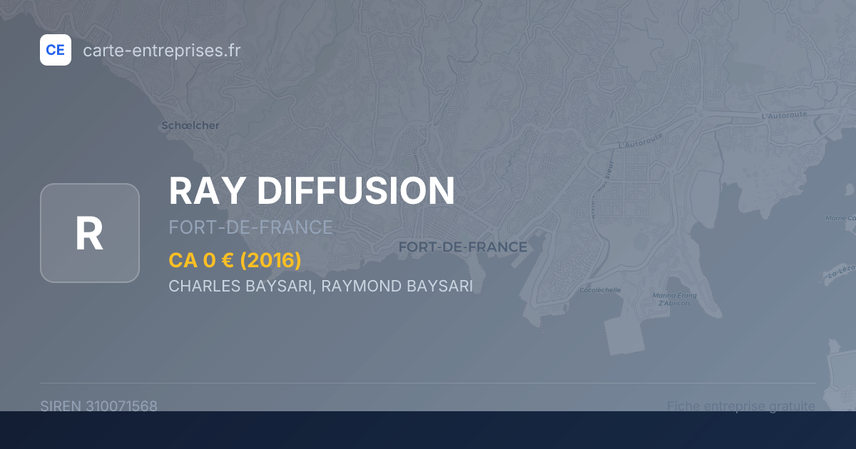 RAY DIFFUSION — 310071568 — fiche entreprise