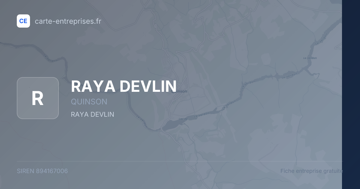 RAYA DEVLIN — 894167006 — fiche entreprise