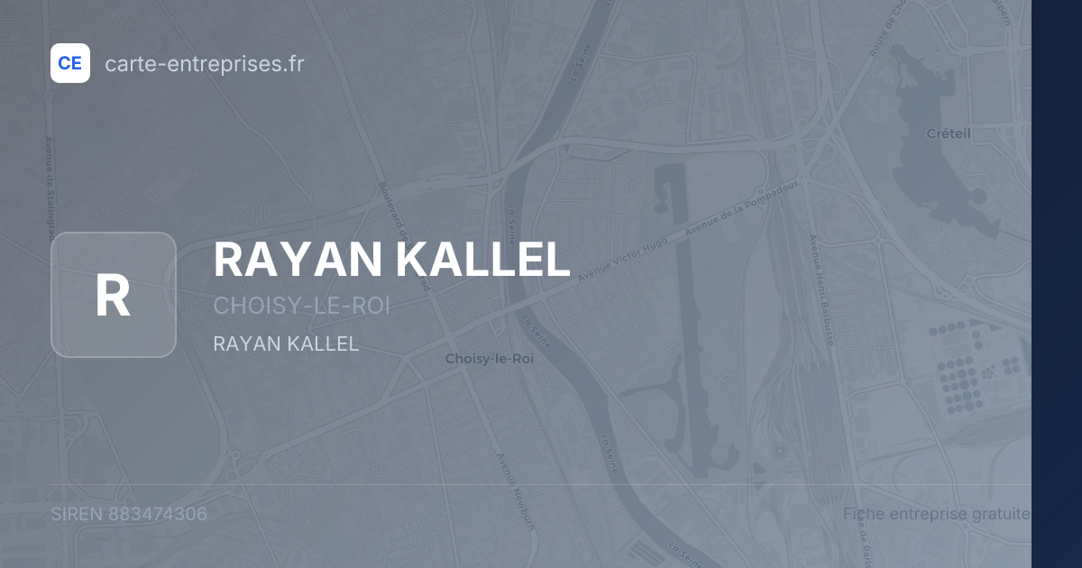 RAYAN KALLEL — 883474306 — fiche entreprise