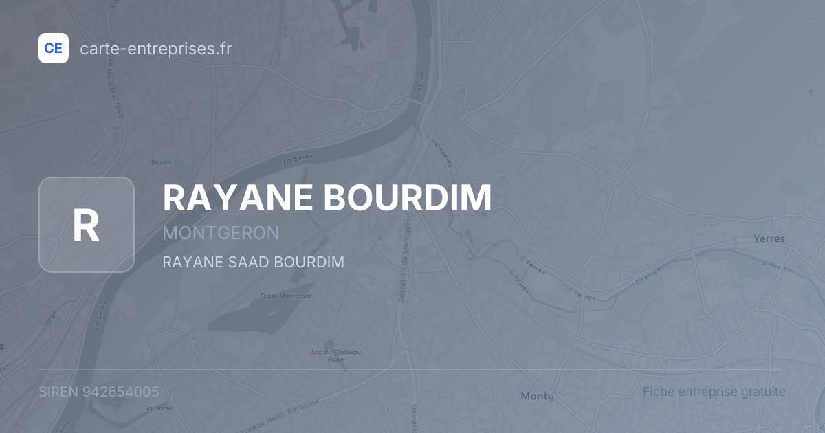 RAYANE BOURDIM — 942654005 — fiche entreprise