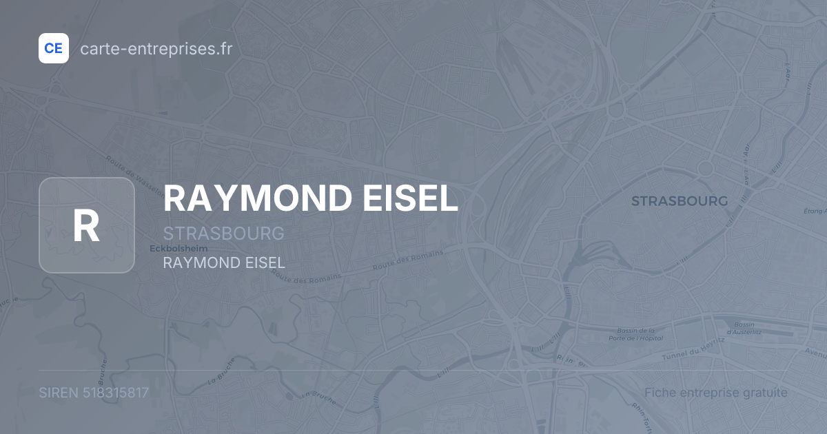 RAYMOND EISEL — 518315817 — fiche entreprise