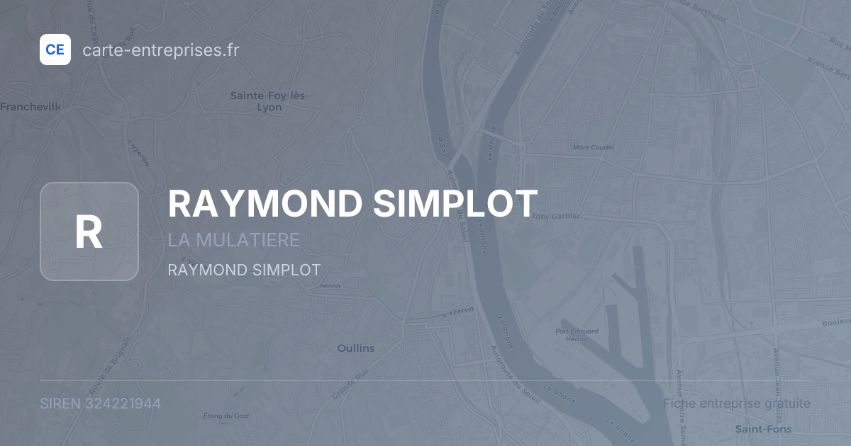 RAYMOND SIMPLOT — 324221944 — fiche entreprise