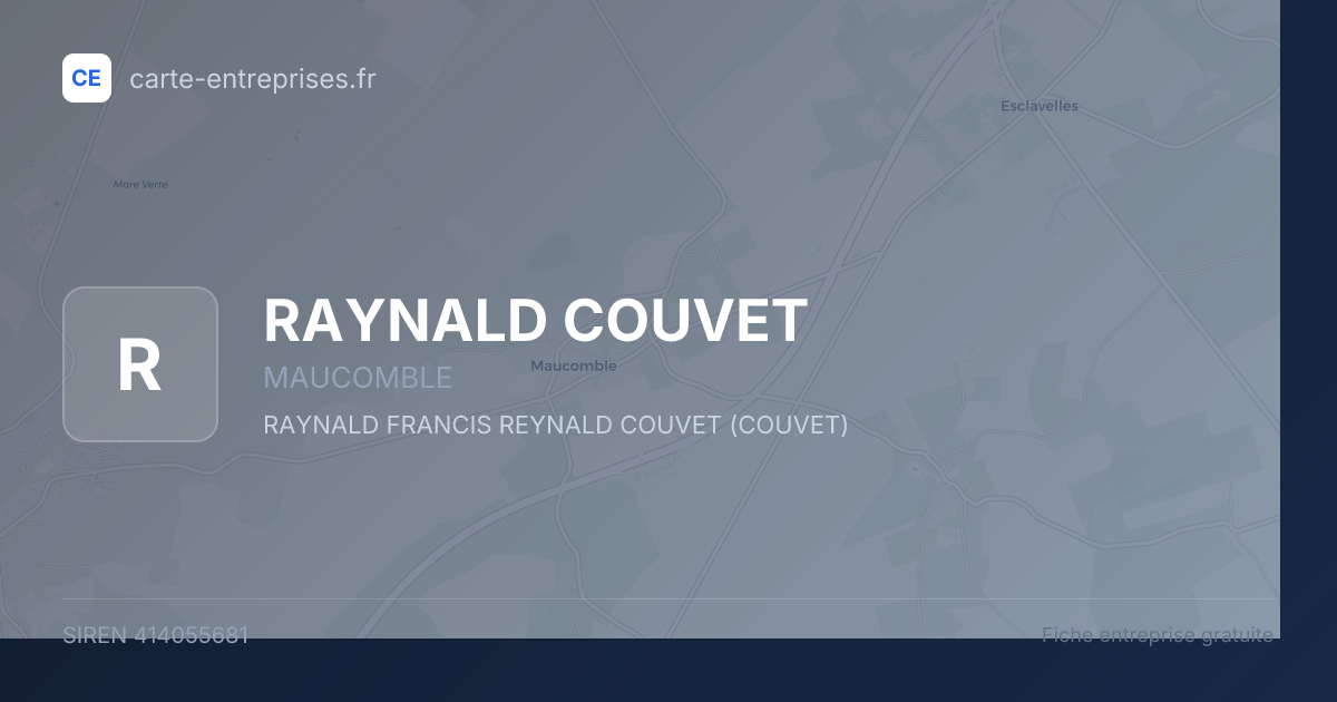 RAYNALD COUVET — 414055681 — fiche entreprise