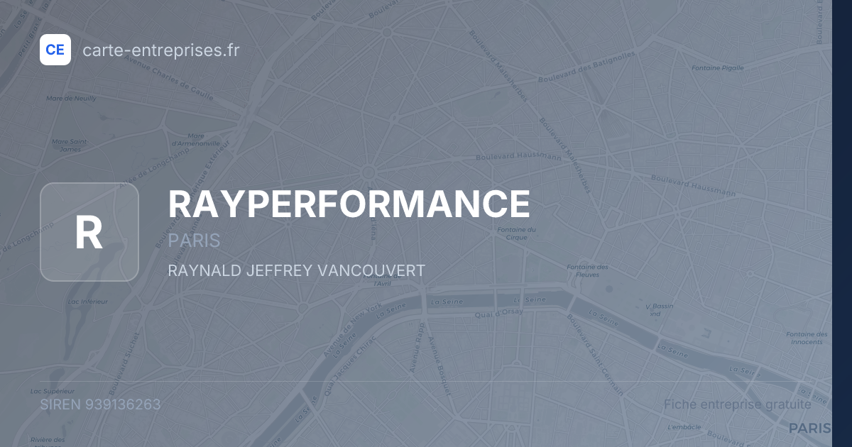 RAYPERFORMANCE — 939136263 — fiche entreprise