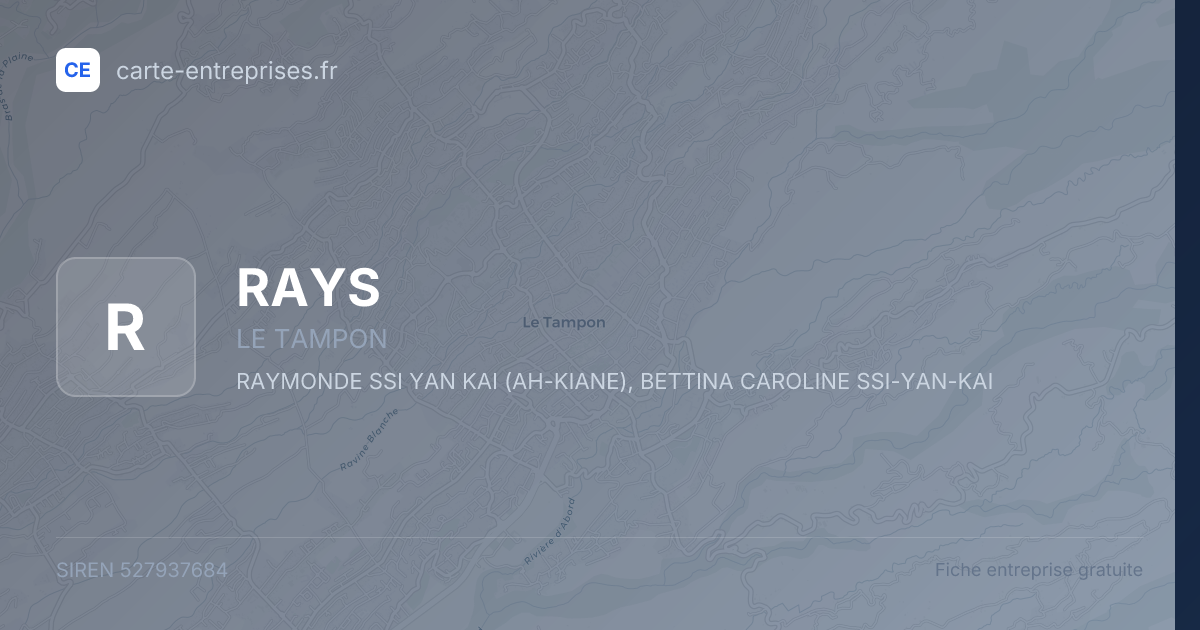 RAYS — 527937684 — fiche entreprise