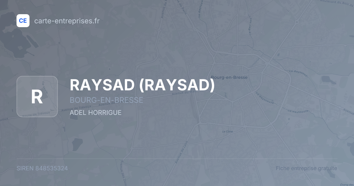 RAYSAD — 848535324 — fiche entreprise