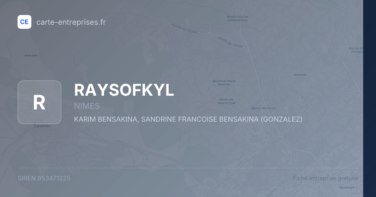 RAYSOFKYL — 853471225 — fiche entreprise