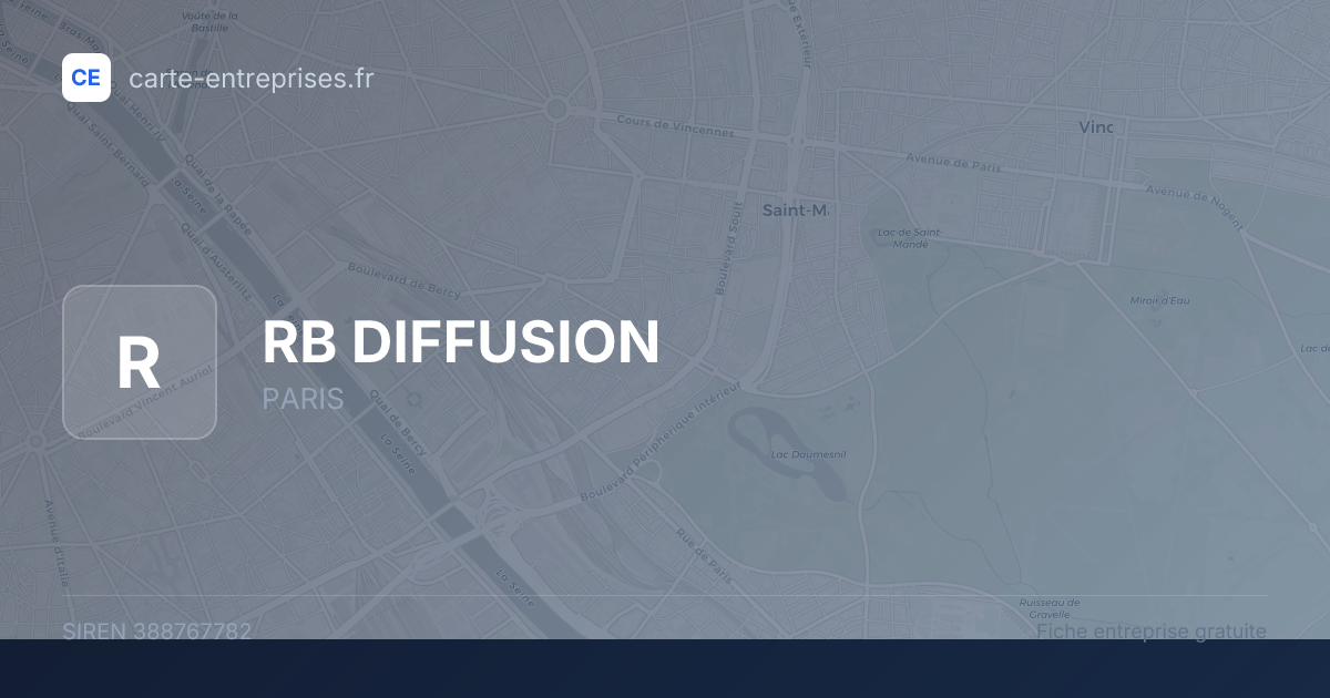 RB DIFFUSION — 388767782 — fiche entreprise