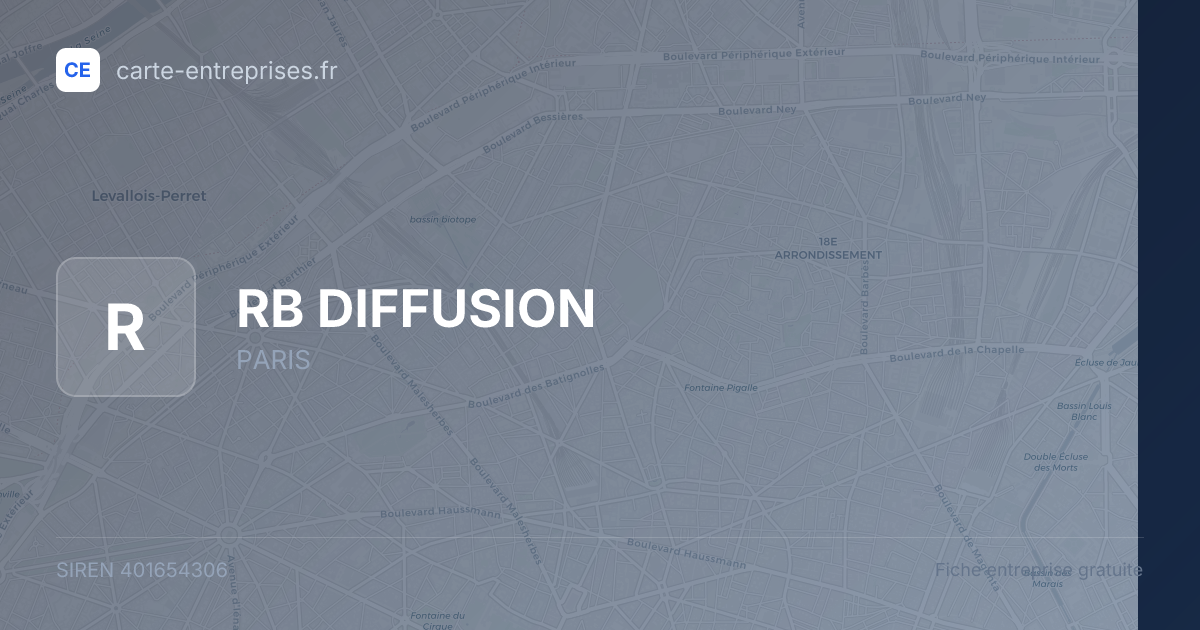 RB DIFFUSION — 401654306 — fiche entreprise