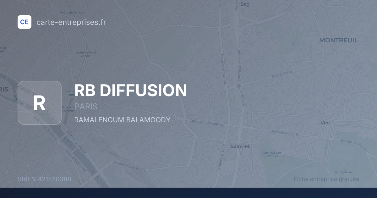 RB DIFFUSION — 421520388 — fiche entreprise